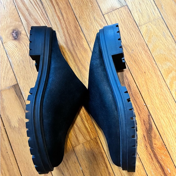 Madewell The Bradley Lugsole Mule in Black Nubuck Size 7 - Picture 11 of 13